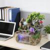 11.81" Creative Desktop Fountain Waterfall Bonsai w/LED Lights & Atomizer Tabletop Decor, Small Fish Tank Rockery Humidifier, Mini Rock Plant Artificial Bonsai Fountain Rockery for Office Home Decor view 4