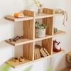 BOOMALTU Floating Shelves Wall Mounted 3 Tiers Rustic Wood Wall Storage Shelves for Bedroom, Living Room, Bathroom, Kitchen, Office 19.6 x 4.1 x 41.1in (Light) view 1