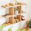 BOOMALTU Floating Shelves Wall Mounted 3 Tiers Rustic Wood Wall Storage Shelves for Bedroom, Living Room, Bathroom, Kitchen, Office 19.6 x 4.1 x 41.1in (Light) view 4
