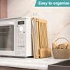Bamboo Bread Slicer with Serrated Knife, Adjustable Guide for 3 Thickness Sizes, Foldable Chopping Board with Crumb Tray, Great for Homemade Bread, Cakes, Bagels view 2