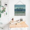 Aihesui Wood Sign Hanging Farmhouse Decoration Gratitude Turns What We Have into Enough Wall Art Plaque Use for Living Room Kitchen Batheroom Bedroom Office School 16x16inch view 4