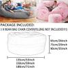 JaidWefj Oversized Bean Bag Chair Cover,Lazy Sofa Bed Cover PV Velvet Bean Bag Cover,Living Room Furniture Soft Washable Micro-Fiber Adult Beanbag Chair Outside Cover view 2
