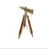 Antique Brass Telescope with Wooden Tripod Stand Vintage Nautical Telescope and Tripod A Excellent Gift for Hiker's Traveler 10 Inches by The RELIC House. view 3