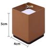KaysaLY 4 Pack Square Furniture Risers Steel Bed Riser, Edge Guard Lifts, Adds 2 Inch/4 Inch Height to Heavy Duty Furniture,Table, Sofa and Bed,Brown,5cm view 2