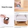 KaysaLY Heavy Duty Bed Risers Adds 2 inch Height, Furniture Risers for Saving Space, Bottom Pad Protect Floors Supports 5,000 lbs, Table Chair or Sofa Riser,Brown view 4