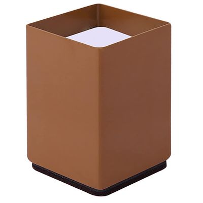 KaysaLY 4 Pack Square Furniture Risers Steel Bed Riser, Edge Guard Lifts, Adds 2 Inch/4 Inch Height to Heavy Duty Furniture,Table, Sofa and Bed,Brown,10cm