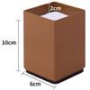 KaysaLY 4 Pack Square Furniture Risers Steel Bed Riser, Edge Guard Lifts, Adds 2 Inch/4 Inch Height to Heavy Duty Furniture,Table, Sofa and Bed,Brown,10cm view 2
