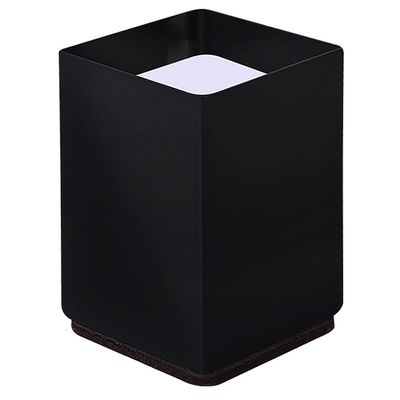 KaysaLY 4 Pack Square Furniture Risers Steel Bed Riser, Edge Guard Lifts, Adds 2 Inch/4 Inch Height to Heavy Duty Furniture,Table, Sofa and Bed,Black,10cm