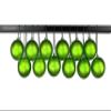 12 Pack 60mm 2.5" Matte Lime Green Ball Ornament UV Coated with Wire view 1