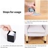 KaysaLY Heavy Duty Bed Risers Adds 2 inch Height, Furniture Risers for Saving Space, Bottom Pad Protect Floors Supports 5,000 lbs, Table Chair or Sofa Riser,Black view 4