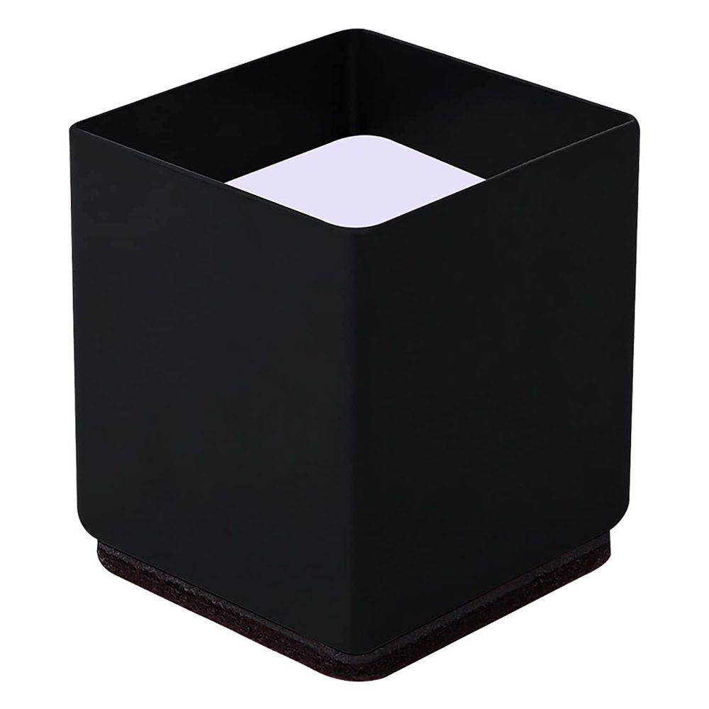 KaysaLY 4 Pack Square Furniture Risers Steel Bed Riser, Edge Guard Lifts, Adds 2 Inch/4 Inch Height to Heavy Duty Furniture,Table, Sofa and Bed,Black,5cm