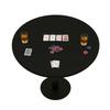 Feltectors Felt Card Game Table Cover for Playing Cards, Poker, Mahjong, Domino, Bridge and Board Game, Elastic Fitted Tablecloth for 36 to 48 Inch Round Tables - Black view 1