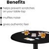 Feltectors Felt Card Game Table Cover for Playing Cards, Poker, Mahjong, Domino, Bridge and Board Game, Elastic Fitted Tablecloth for 36 to 48 Inch Round Tables - Black view 3