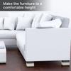 KaysaLY 1,300 lbs Brown 4 Pack Furniture Bed Risers Adds 3 Inch Height Couch Desk Lifts Leg Height Extenders for Table Sofa Chair Legs Riser,Gray view 4