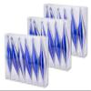 18 Pack 5.5" Blue Finial Ornament with Silver Glitter Stripes view 1