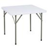 3 Pack! 34" Square Granite White Heavy-Duty Blow Molded Plastic Folding Table. White Top Kitchen Table Folding Table Beer Pong Table Cocktail Tables For Parties Dining Table Party Tables For Events view 1