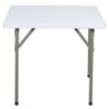 3 Pack! 34" Square Granite White Heavy-Duty Blow Molded Plastic Folding Table. White Top Kitchen Table Folding Table Beer Pong Table Cocktail Tables For Parties Dining Table Party Tables For Events view 2