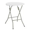 24" Round Granite White Heavy-Duty Blow Molded Standard Height Plastic Folding Table. White Top Kitchen Table Folding Table Beer Pong Table Cocktail Tables For Parties Dining Table Party Tables For Events view 1