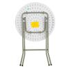 24" Round Granite White Heavy-Duty Blow Molded Standard Height Plastic Folding Table. White Top Kitchen Table Folding Table Beer Pong Table Cocktail Tables For Parties Dining Table Party Tables For Events view 4