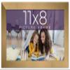 11x8 Frame Gold Bronze Solid Wood Picture Frame Width 0.75 Inches | Interior Frame Depth 0.5 Inches | Complete with UV Acrylic Plexiglass, Foam Board Backing & Hanging Hardware view 1