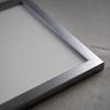 10x10 Frame Silver Real Wood Picture Frame Width 0.75 Inches | Interior Frame Depth 0.5 Inches | Stainless Silver Modern Photo Frame Complete with UV Acrylic, Foam Board Backing & Hanging Hardware view 3