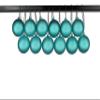 12 Pack 60mm 2.5" Matte Aqua Ball Ornament UV Coated with Wire view 1