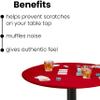 Feltectors Felt Card Table Red Game Cover Tablecloth Elastic Fitted Fits Round Tables 36 to 48 inches (Red, 36) view 2