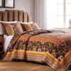Greenland Home Barefoot Bungalow Audrey Reversible Quilt Set, 3-Piece Full/Queen, Chocolate view 2