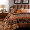 Greenland Home Barefoot Bungalow Audrey Reversible Quilt Set, 3-Piece Full/Queen, Chocolate view 3