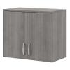 Bush Business Furniture Universal Closet Wall Cabinet with Doors and Shelves in Platinum Gray view 1