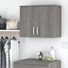 Bush Business Furniture Universal Closet Wall Cabinet with Doors and Shelves in Platinum Gray view 2