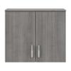 Bush Business Furniture Universal Closet Wall Cabinet with Doors and Shelves in Platinum Gray view 4