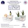 Acrylic Display Riser Boxes 3 Piece Frosted Retail Product Riser 2", 4", 6" High Nesting Bins One Open Side No Lid Merchandise Storage Box by Marketing Holders view 2