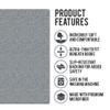 Shape28 Bathroom Set of 3 Mats Bathtub Shower 28x20 Inches Vanity 24x18 Inches Toilet 20x16 Inches Microfiber None Slip in Gray Color Design 4T view 2