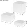 3 Piece Acrylic Display Boxes Retail Frosted Product Riser 2", 4", 6" High Cake Display Boxes Nesting Bins No Lid One Open Side Merchandise Storage Box by Marketing Holders view 3