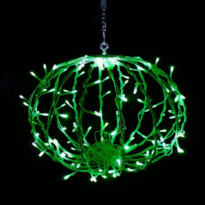 12" Sphere with 120 Green Lights