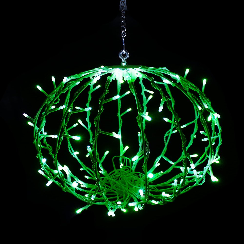 12" Sphere with 120 Green Lights