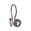 Shower Hooks - Double Shower Curtain Rings for Bathroom - Rust Resistant Shower Curtain Hooks for Shower Curtain or Liner - Shower Curtain Rings with Crystal Design - Set of 12, Oil Rubbed Bronze view 3