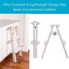 BIRDROCK HOME 2 Step Compact Steel Step Ladder - Sturdy Thin Folding Stool - Anti-Slip Steps - Great for Your Kitchen, Pantry, Closets, or Home Office - Indoor Stool - Silver view 4