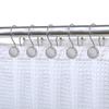 Utopia Alley Shower Hooks, Double Shower Curtain Hooks for Bathroom, Crystal Design, Set of 12 Polished Chrome view 1