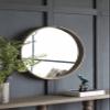 A&B Home Round Wood Mirror - 28" Wall Mounted Mirror Home Decor Wall Mirror, Bathroom Bedroom Living Room Entryway Accent Mirror view 1