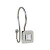 Shower Hooks - Double Shower Curtain Rings for Bathroom - Rust Resistant Shower Curtain Hooks for Shower Curtain or Liner - Shower Curtain Rings with Crystal Design - Set of 12, Brushed Nickel view 3
