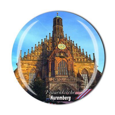 Frauenkirche Nuremberg Germany Fridge Magnet Crystal Tourist Souvenir Gift Collection Refrigerator Magnetic Sticker