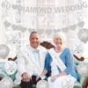 60th Wedding Anniversary Decorations - Silver Diamond Balloons, Banner, Heart Rings, Cake Topper, Satin Sash for Couple's Party Supplies view 4