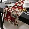 Christmas Plaid Burlap-Cotton Table Runner 72 Inches Long, Red Snowflake Snowman Xmas Tree Farmhouse Table Runners, Outdoor Dining Buffalo Plaid Holiday Tablerunner Spring Tablecloths for Wedding view 2