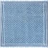 Bohemian 100% Cotton Indigo Blue Dabu Printed Rug Reversible Machine Washable Rugs with Tassels Farmhouse Cotton Woven Washable Accent Throw Rug for Entryway 120x120 cm (4x4 Feet Square) view 1
