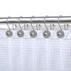 Utopia Alley Shower Rings, Double Shower Curtain Hooks for Bathroom, Rust Resistant Shower Curtain Hooks Rings, Crystal Design, Set of 12 (Chrome) view 1