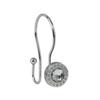 Utopia Alley Shower Rings, Double Shower Curtain Hooks for Bathroom, Rust Resistant Shower Curtain Hooks Rings, Crystal Design, Set of 12 (Chrome) view 3