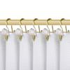 Utopia Alley Shower Hooks - Double Shower Curtain Rings for Bathroom - Rust Proof Shower Curtain Hooks for Shower Curtain or Liner - Shower Curtain Rings with Crystal Design - Set of 12, Gold view 1