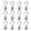 Utopia Alley Shower Rings, Shower Curtain Hooks for Bathroom, Rust Resistant Shower Curtain Hooks Rings, Crystal Design, Set of 12 (Oil Rubbed Bronze) view 4